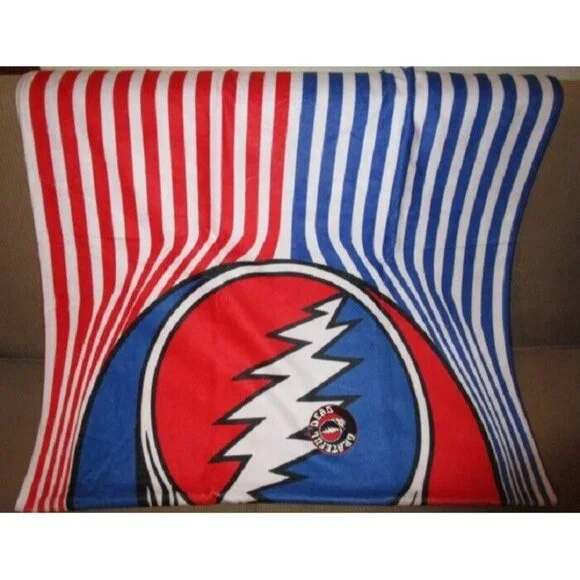 New Patriotic Steal Your Face Grateful Dead Beach Bath Pool Gift Towel Cabana - Picture 2 of 3